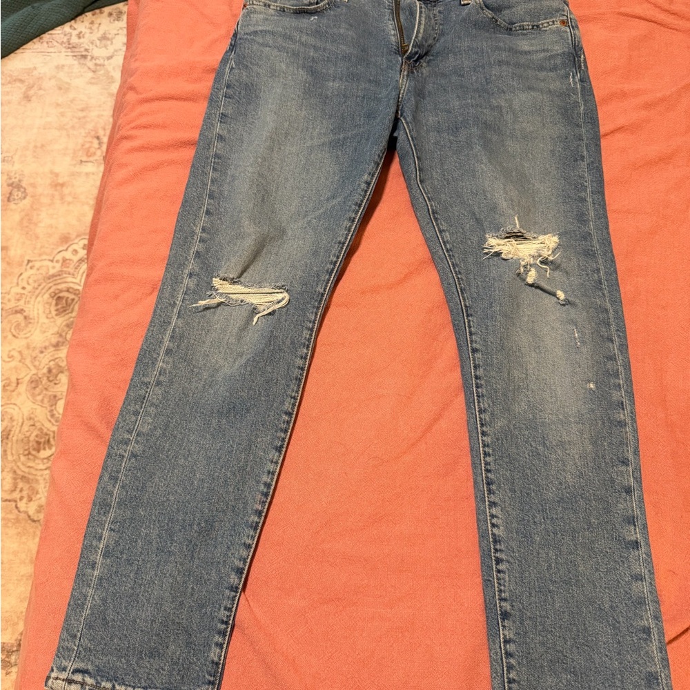 Levi's 512 33/30 Blue Distressed Jeans